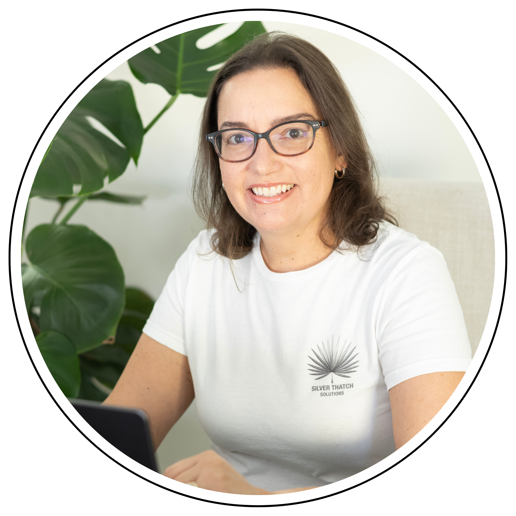 cassandra round logo shirt portrait